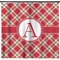 Red and Tan Plaid Shower Curtain