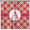 Red & Tan Plaid Shower Curtain - 71" x 74" (Personalized)