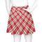 Red & Tan Plaid Skater Skirt - Back