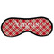Red & Tan Plaid Sleeping Eye Mask - Front Large