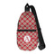 Red & Tan Plaid Sling Bag - Front View