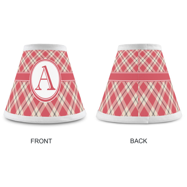 Red & Tan Plaid Small Chandelier Lamp - Approval