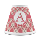 Red & Tan Plaid Chandelier Lamp Shade (Personalized)
