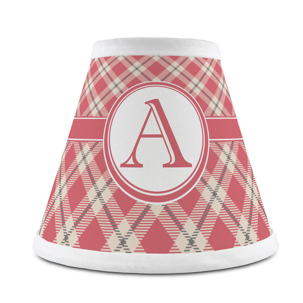 Custom Red & Tan Plaid Chandelier Lamp Shade (Personalized)