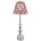 Red & Tan Plaid Small Chandelier Lamp - LIFESTYLE (on candle stick)