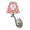 Red & Tan Plaid Small Chandelier Lamp - LIFESTYLE (on wall lamp)