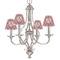 Red & Tan Plaid Small Chandelier Shade - LIFESTYLE (on chandelier)