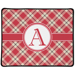 Red & Tan Plaid Large Gaming Mouse Pad - 12.5" x 10" (Personalized)