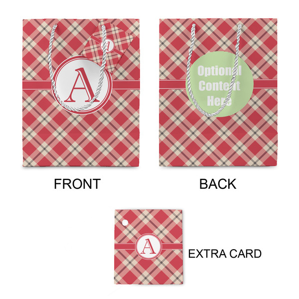 Red & Tan Plaid Small Gift Bag - Approval