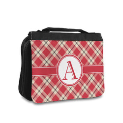 Red & Tan Plaid Toiletry Bag - Small (Personalized)