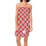 Red & Tan Plaid Spa / Bath Wrap (Personalized)