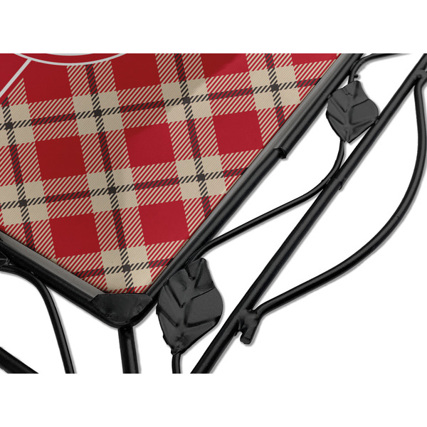 Red & Tan Plaid Square Trivet - Detail
