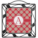 Red & Tan Plaid Square Trivet (Personalized)