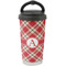 Red & Tan Plaid Stainless Steel Travel Cup