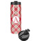Red & Tan Plaid Stainless Steel Skinny Tumbler (Personalized)
