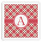 Red & Tan Plaid Paper Dinner Napkins (Personalized)