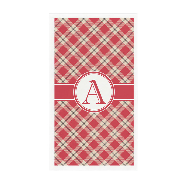 Custom Red & Tan Plaid Guest Towels - Full Color - Standard (Personalized)