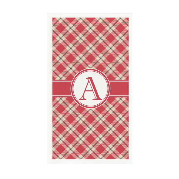 Custom Red & Tan Plaid Guest Paper Towels - Full Color - Standard (Personalized)