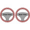 Red & Tan Plaid Steering Wheel Cover- Front and Back