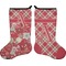Red & Tan Plaid Holiday Stocking - Double-Sided - Neoprene (Personalized)