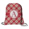 Red & Tan Plaid Drawstring Backpack