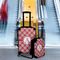 Red & Tan Plaid Suitcase Set 4 - IN CONTEXT