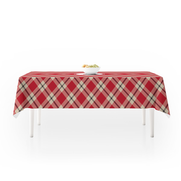 Red & Tan Plaid Tablecloths (58"x102") - MAIN
