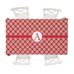 Red & Tan Plaid Tablecloth - 58"x102" (Personalized)