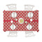 Red & Tan Plaid Tablecloths (58"x102") - TOP VIEW
