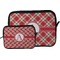 Red & Tan Plaid Tablet Sleeve (Size Comparison)