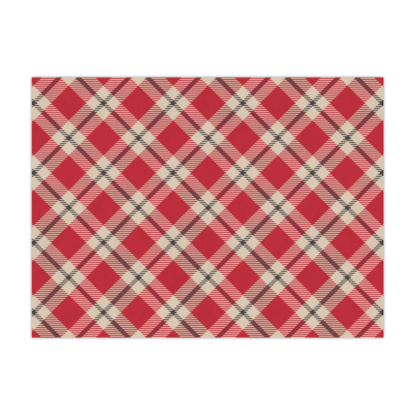 Custom Red & Tan Plaid Tissue Paper Sheets - Large - Heavyweight