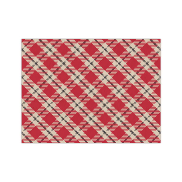 Custom Red & Tan Plaid Tissue Paper Sheets - Medium - Heavyweight