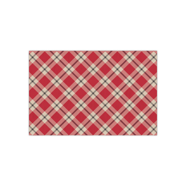 Custom Red & Tan Plaid Tissue Paper Sheets - Small - Heavyweight