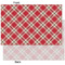 Red & Tan Plaid Tissue Paper - Heavyweight - XL - Front & Back