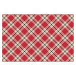 Red & Tan Plaid Tissue Paper Sheets - X-Large - Heavyweight