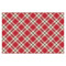 Red & Tan Plaid Tissue Paper - Heavyweight - XL - Front