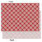 Red & Tan Plaid Tissue Paper - Lightweight - Large - Front & Back