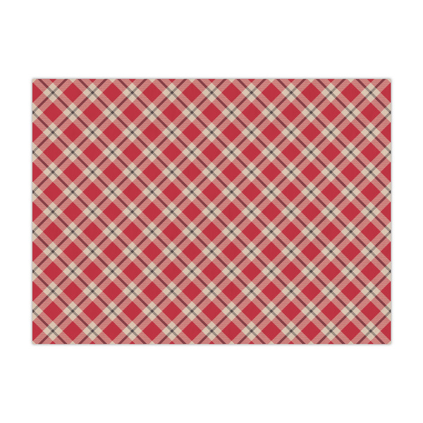 Custom Red & Tan Plaid Tissue Paper Sheets