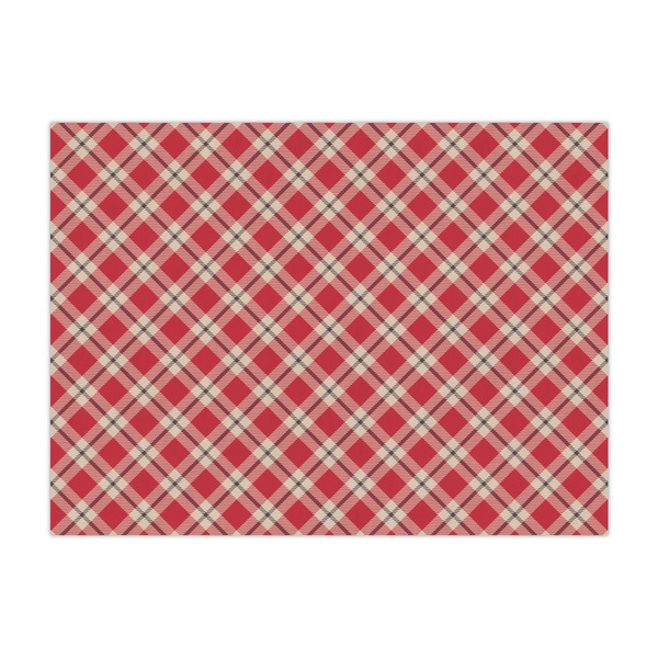 Custom Red & Tan Plaid Tissue Paper Sheets