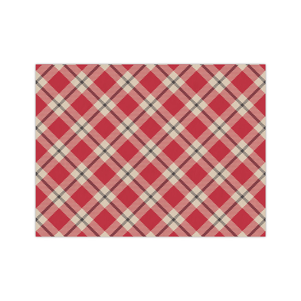 Custom Red & Tan Plaid Tissue Paper Sheets - Medium - Lightweight