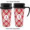 Red & Tan Plaid Travel Mugs - with & without Handle