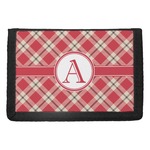 Red & Tan Plaid Trifold Wallet (Personalized)