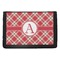 Red & Tan Plaid Trifold Wallet (Personalized)