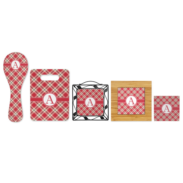 Red & Tan Plaid Trivets