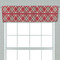 Red & Tan Plaid Valance - Closeup on window