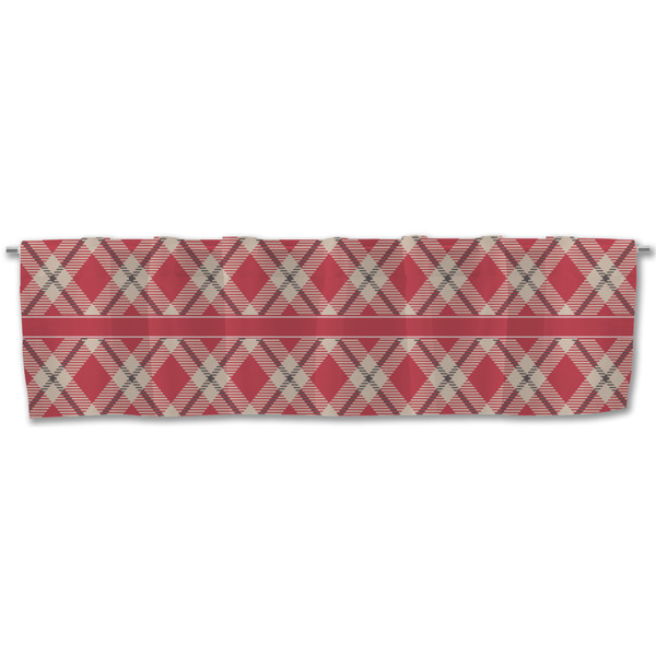 Red & Tan Plaid Valance - Front