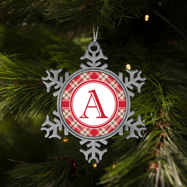 Red & Tan Plaid Vintage Snowflake - (LIFESTYLE)