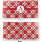 Red & Tan Plaid Vinyl Check Book Cover - Front and Back