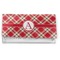 Red & Tan Plaid Vinyl Check Book Cover - Front