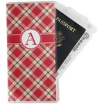 Red & Tan Plaid Travel Document Holder